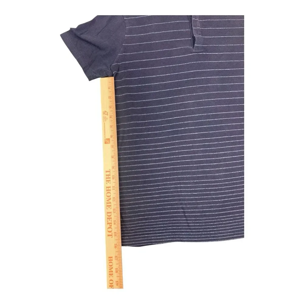 Hugo Boss Men’s Polo Shirt Purple Striped Regular Fit Size Small